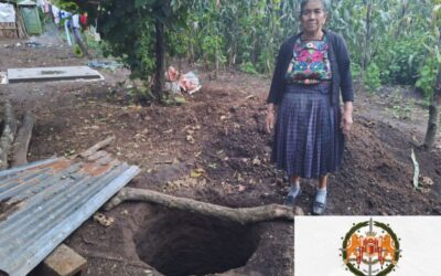 Visita a trabajos de construcción de letrinas en la comunidad de Candelaria Siquival, San Antonio Sacatepéquez.